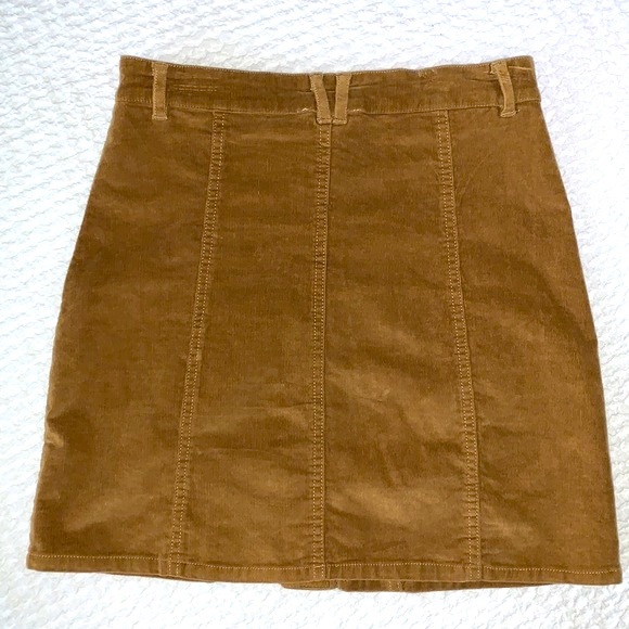Altar’d State Brown Corduroy Button Front skirt  size Medium - Picture 3 of 4